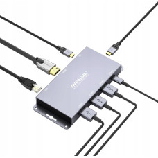 Vivolink HUB USB VivoLink Vivolink VLUSBCHUB2 huby i koncentratory USB 3.2 Gen 2 (3.1 Gen 2) Type-C 10000 Mbit/s Szary