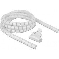 Delock DELOCK Spiralschlauch m. Einziehwerkzeug 2,5m x 20mm weiß