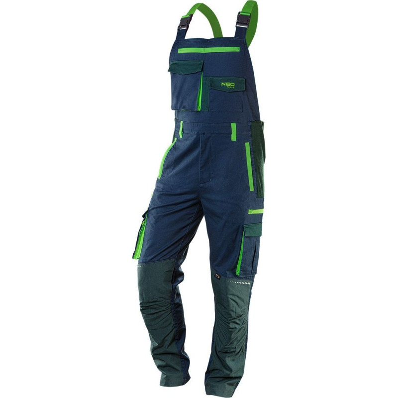 NEO Ogrodniczki robocze PREMIUM, 62% bawełna, 35% poliester, 3% elastan, rozmiar XXL