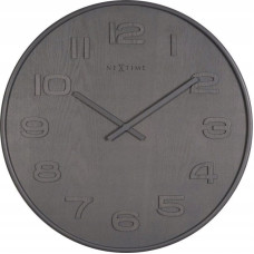 Nextime NeXtime 3095GS, Wall, Quartz clock, Circle, Grey, Wood, Adults