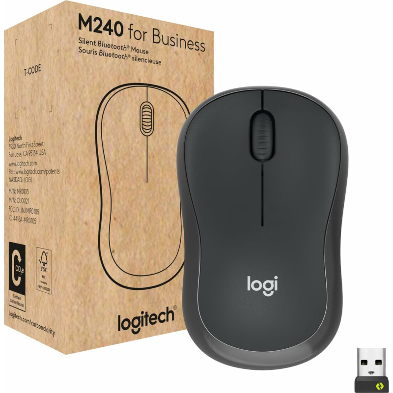 Logitech Bezvadu Pele Logitech M240 4000 dpi Grafīts