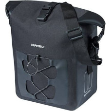 Basil Sakwa pojedyncza BASIL NAVIGATOR WATERPROOF SINGLE PANNIER BAG M 12-15 L, Hook On System, wodoodporna, black (NEW 2024)