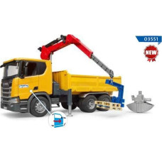 Bruder BRUDER Scania Super 560R Baustellen-LKW mit Kran und 2 Paletten