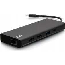 C2G HUB USB C2G C2G USB C Docking Station - Dual Monitor Docking Station with 4K HDMI, USB, Ethernet, and AUX - Power Delivery up to 60W - Dockingstation - USB-C / Thunderbolt 3 - 2 x HDMI - GigE - TAA-konform