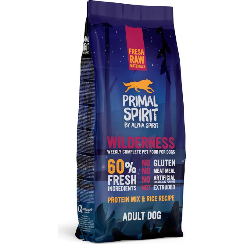 Primal Spirit Wilderness 60% Meat Pork and Chicken - dry dog food - 12 kg