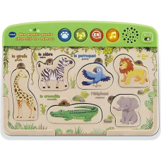 Vtech Baby Koka Puzle Bērniem Vtech Baby Puzle un domino komplekts Koks dzīvnieki