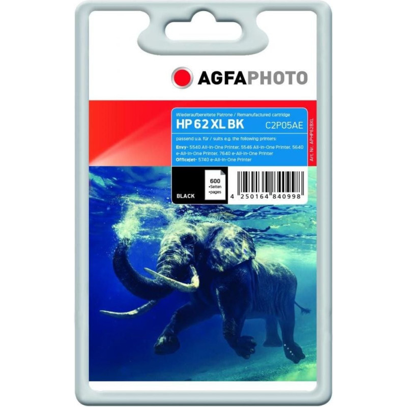 Agfaphoto Tusz AgfaPhoto Tusz APHP62BXL / 62 XL (Black)