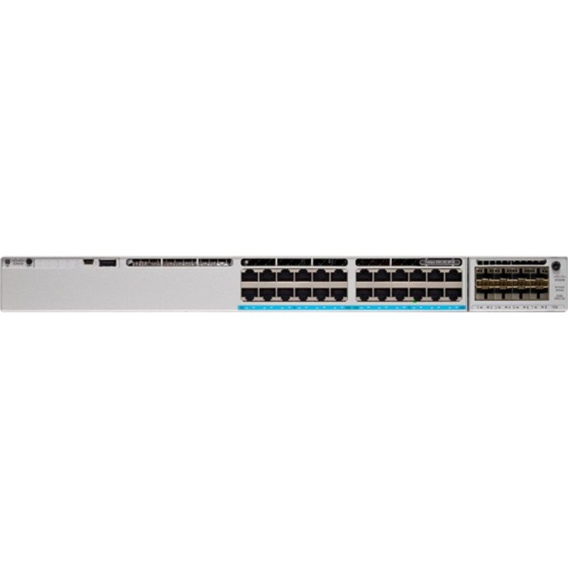 Cisco Switch Cisco Cisco Catalyst C9300L-24UXG-4X-E łącza sieciowe Zarządzany L2/L3 10G Ethernet (100/1000/10000) Obsługa PoE 1U Szary