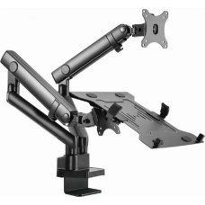 Gembird MA-DA3-02 Desk mounted adjustable monitor arm with notebook tray (full-motion), 17”-32”, up to 8 kg