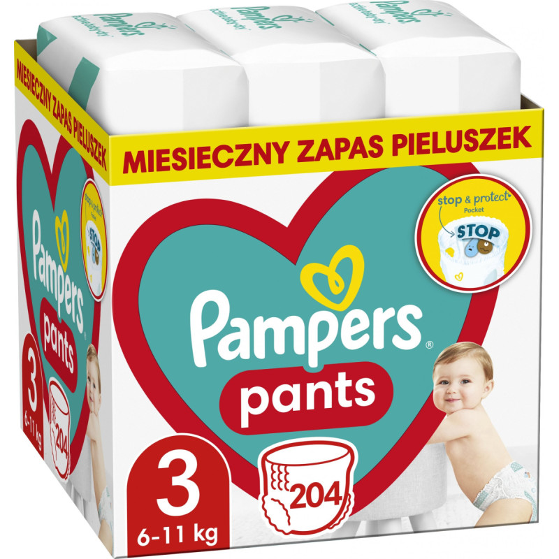 Pampers Pieluszki Pampers Pants 3, 6-11 kg, 204 szt.