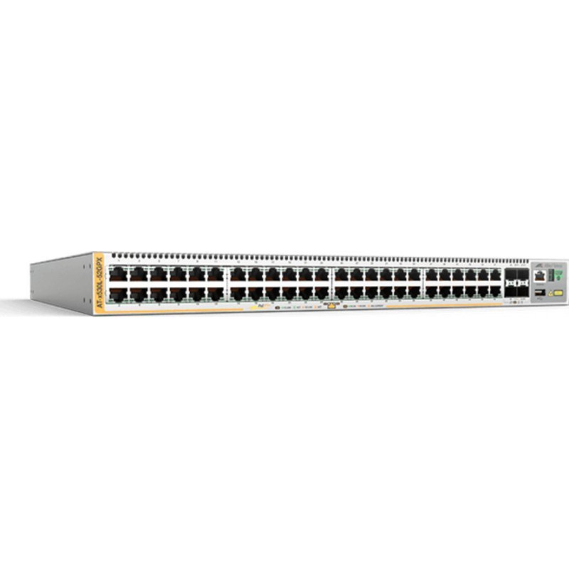 Allied Telesis Switch Allied Telesis Allied Telesis AT x530L-52GPX - Switch - L3 - managed - 48 x 10/100/1000 (PoE+) + 4 x 1 Gigabit/10 Gigabit SFP+ (Uplink) - an Rack montierbar - PoE+ (740 W)