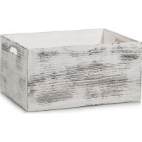 Zeller Skrzynia do przechowywania RUSTIC WHITE, drewniana - kolor biały, 40x30x20 cm, ZELLER