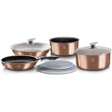 Berlinger Haus KOMPLET GARNKÓW 9-ele CLICK COOK BERLINGER HAUS METALLIC LINE ROSE GOLD BH-6147