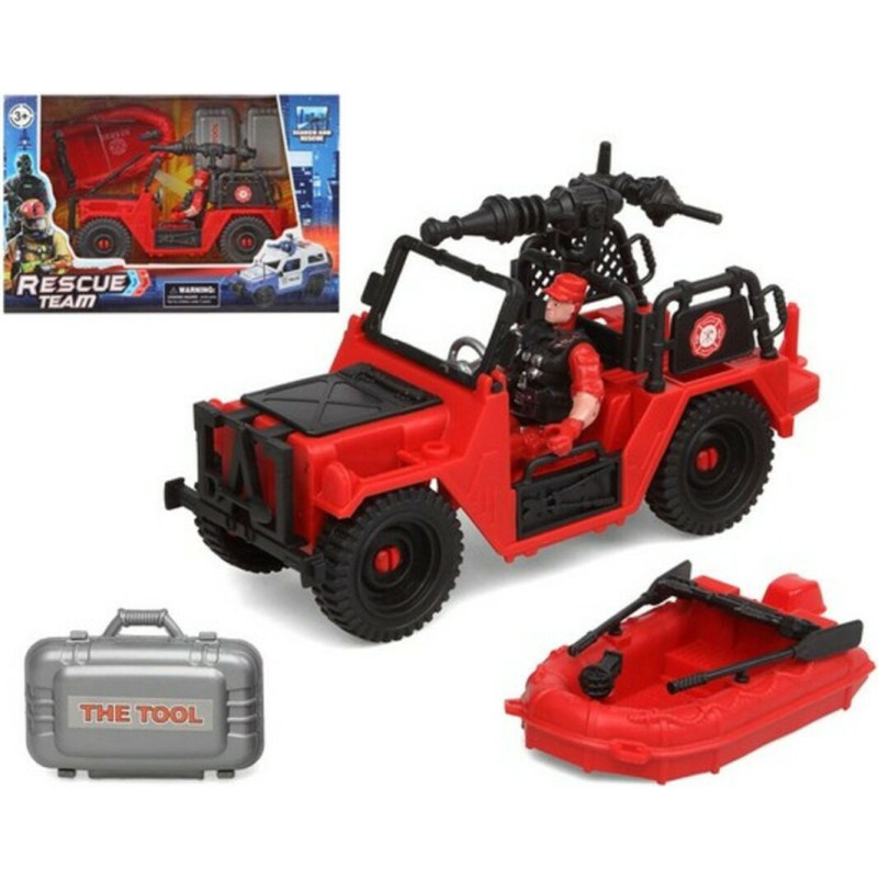 Bigbuy Fun Transportlīdzekļu Rotaļu Komplekts Firefighters Rescue Team 28 x 18 cm