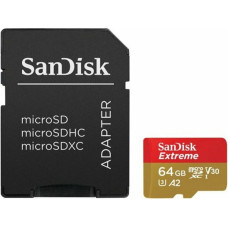 Sandisk Mikro SD Atmiņas karte ar Adapteri SanDisk Extreme 64 GB