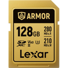 Lexar SDXC ARMOR Gold UHS-II U3, Stainless Steel, IP68 R280/W210 (V60) 128GB