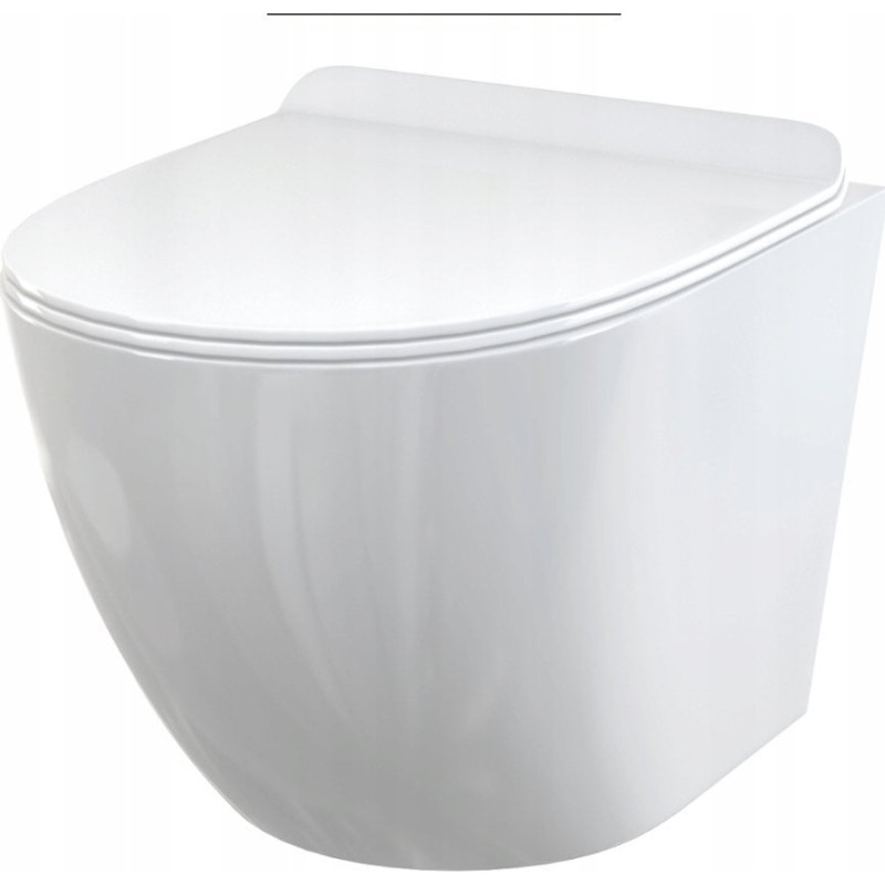 Alcadrain WC SOLID Muszla WC wisząca + Deska sedesowa SLIM SOFTCLOSE, Duroplast