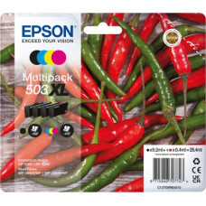 Epson Tusz Epson Epson 503XL Multipack - 4er-Pack - XL - Schwarz, Gelb, Cyan, Magenta - original - Blister mit RF- / akustischem Alarmsignal - Tintenpatrone - fur Expression Home XP-5200, XP-5205, WorkForce WF-2960DWF, WF-2965DWF