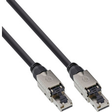 Inline InLine® Patch cable, U/UTP, Cat.6A, halogen-free, AWG23 copper, black, 50m