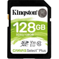 Kingston Canvas Select Plus 128 GB, SDHC, Flash memory class 10