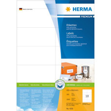 Herma Etykiety Premium 4281, A4, białe, 105 x 50,8 mm, papier matowy, 1000 szt. (4281)