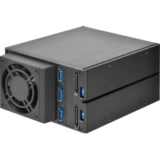 Silverstone Obudowa SilverStone SilverStone SST-FS303-12G Externes 3,5-Zoll-Gehäuse, 3-Bay - Schwarz