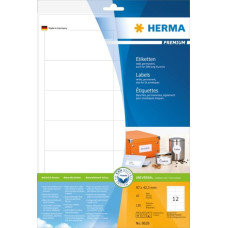 Herma Etykiety Premium 8628, A4, białe, 97 x 42,3 mm, papier matowy, 120 szt. (8628)