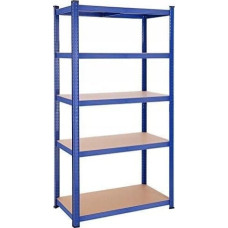 Songmics Regał 5-poziomowy, Regał Stalowy Do Przechowywania, Montaż Bez Użycia Narzędzi, Do Garażu, Szopy, Nośność 600 Kg, 50 X 100 X 200