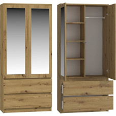 Topeshop SZAFA SS-90 LUSTRO - DĄB ARTISAN