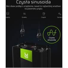 Green Cell INV19 power adapter/inverter Auto 1500 W Black