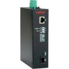 Roline Adapter USB Roline Konwerter przemysłowy ROLINE Gigabit Ethernet - światłowód o podwójnej prędkości 100/1000, z funkcją PoE