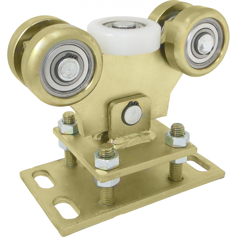 Zabi Wózek wahliwy z regulacją wąski 5 rolek metal do profili 80x80mm ścianka 5mm WR-5M-80M