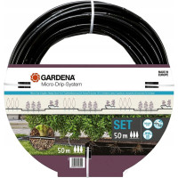 Gardena Gardena Micro-Drip-System drip irrigation hedges/bushes set, 50 meters, drippers (black, model 2023, above and below ground)