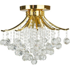 Mdeco Lampa sufitowa Mdeco LAMPA sufitowa ELM5191/4 TR MDECO glamour OPRAWA metalowa z kryształkami złota