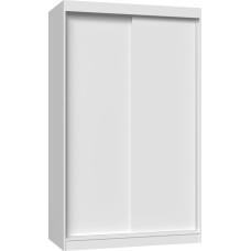 Topeshop SZAFA PRZESUWNA IGA 120 cm DRZWI PRZESUWNE PÓŁKI BIEL