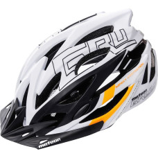 Meteor Velosipēdistu aizsargķivere Gruver M 55-58 cm white / black / orange
