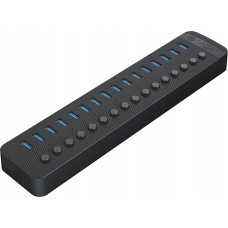 Orico HUB 16-portowy z włącznikiem USB-A 3.0 - czarny