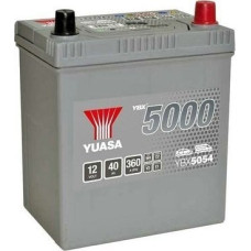 Maxgear Akumulator YUASA 12V 40Ah/360A YBX5000 Silver High Performance SMF (plus biegun cienki, pojazdy japońskie) 187x127x223 B00 (rozruchowy)