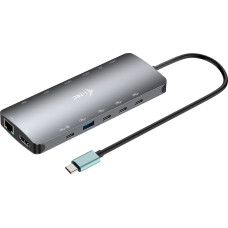 I-Tec USB-C Metal Nano Dock 2x HDMI 1x USB-C Video 1x GLAN 1x Audio/Mic 1xSD/microSD 1x USB 3.2 3x USB-C 3.2 Gen2 2x USB 2.0 PD140W