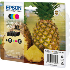 Epson Tusz Epson Epson 604XL Multipack - 4er-Pack - XL - Schwarz, Gelb, Cyan, Magenta - original - Blister mit RF- / akustischem Alarmsignal - Tintenpatrone - fur Expression Home XP-2200, 2205, 3200, 3205, 4200, 4205, WorkForce WF-2910, 2930, 2935, 2950