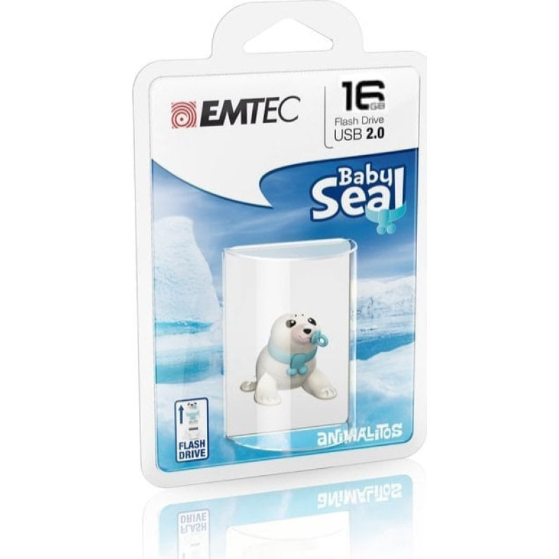 Emtec Pendrive Emtec Emtec Baby Seal pamięć USB 16 GB USB Typu-A 2.0 Niebieski, Biały