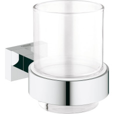 Grohe Pakabinama stiklinė dantų šepetėliams Grohe ESSENTIALS CUBE CRYSTAL 40755001, chromo