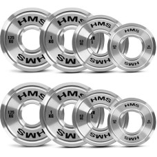 HMS TOS Komplekts Kalibrēts metāls Olimpiskie svaru diski  2 x 0.25 - 1.25 KG (6 KG) HMS