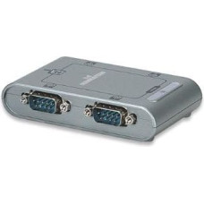 Manhattan Adapter USB Manhattan USB - RS-232 x4 Srebrny  (151047)