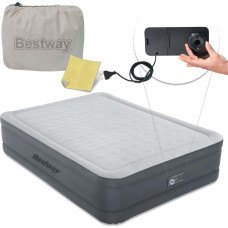 Bestway Materac Dmuchany Dwuosobowy z Wbudowaną Pompką Szary
