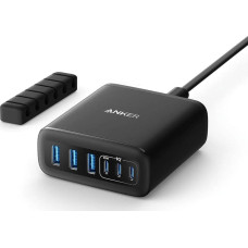 Anker 6-in-1 Ladestation 112W 3x USB-A 3x USB-C schwarz