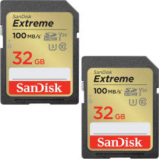 Sandisk memory card SDHC 32GB Extreme 2-pack