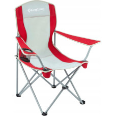 Kingcamp Krzesło na Plażę Biwak Wędkarskie Turystyczne Składane KING CAMP Red Grey