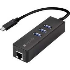 Techly HUB USB Techly 1x RJ-45  + 3x USB-A 3.0 (IDATA-USB-ETGIGA-3C2)
