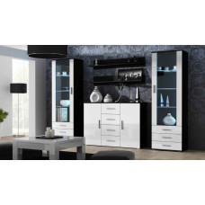 Cama Meble Cama display cabinet SOHO S1 black/white gloss